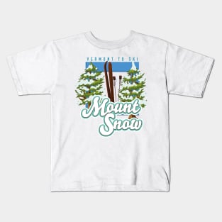 Mount Snow Vermont Ski logo Kids T-Shirt